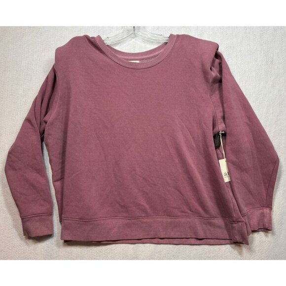 a.n.a Crew Neck Sweatshirt Padded Shoulders Western Rose Pink Womens Size 2X NWT - Picture 1 of 7